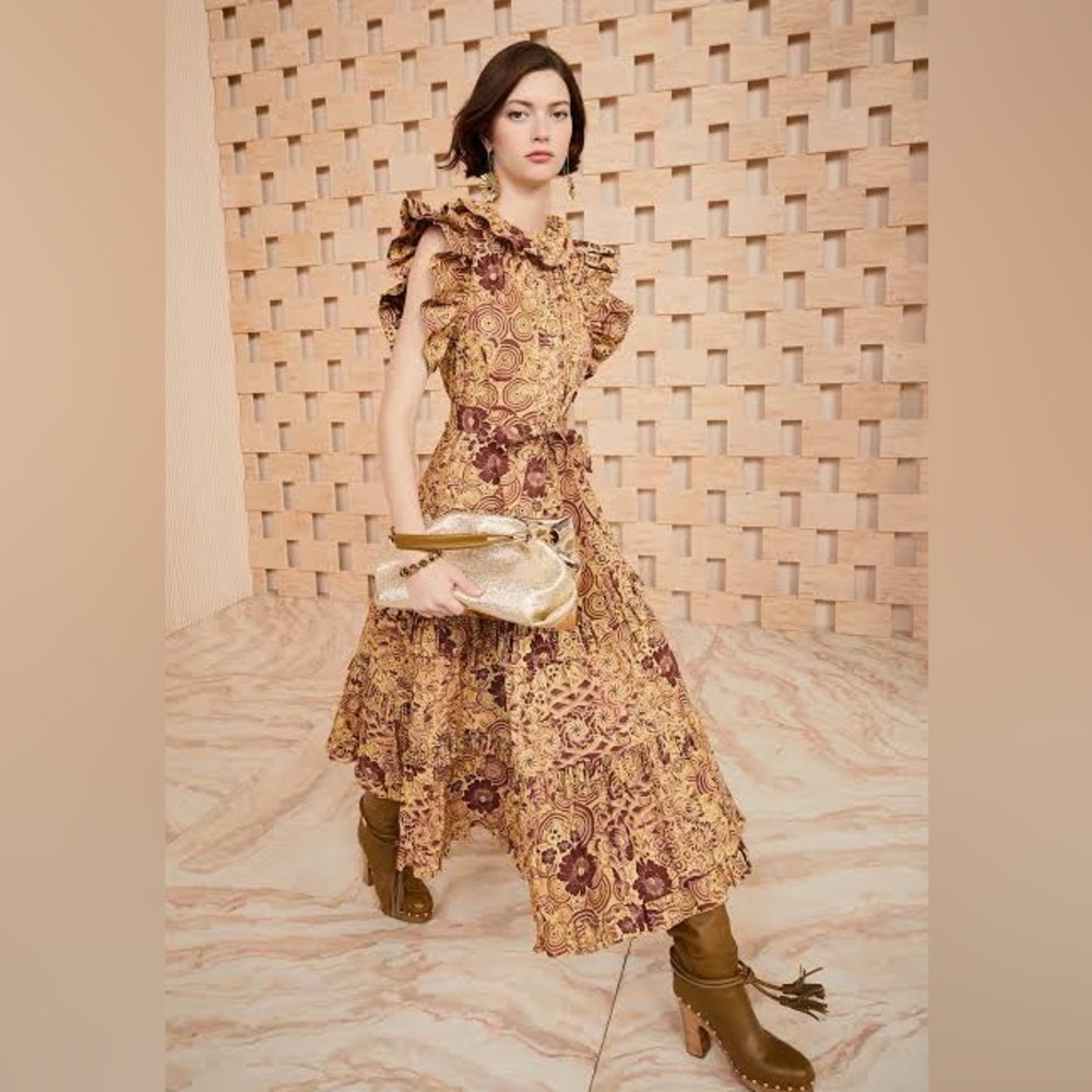 Ulla Johnson Elsie Dress in Amber, size 0